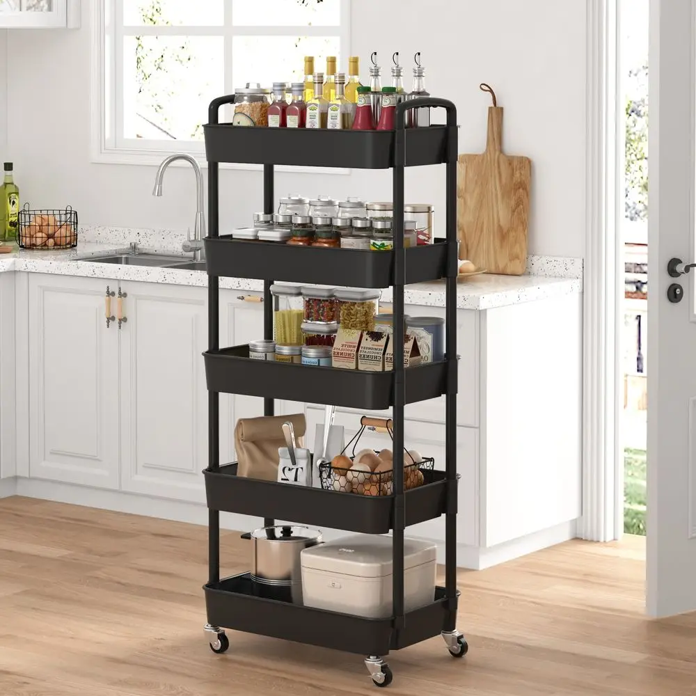Utility Cart Storage Shelves Multifunction Plastic Storage Trolley Service Cart with Mesh Basket Handles and Wheels Easy Assemb
Utility Cart Storage Shelves Multifunction Plastic Storage Trolley Service Cart with Mesh Basket Handles and Wheels Easy Assemb