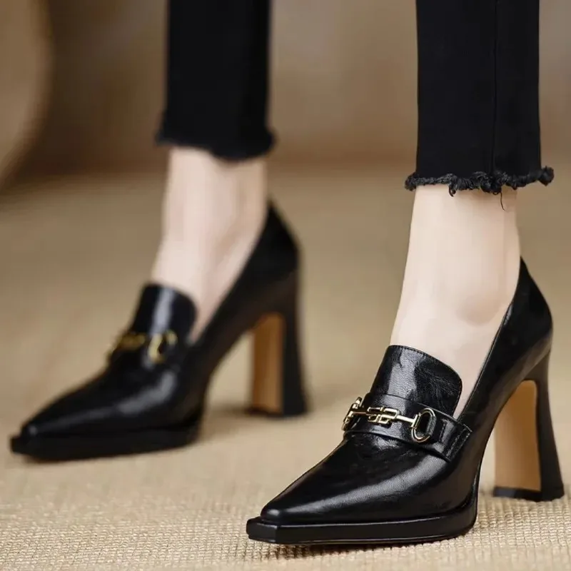 Luxury High Heels Women's Fashion 2025 Spring and Autumn Slippers Thick Heel Designer Casual Shoes Only Zapatos De Mujer
Luxury High Heels Women's Fashion 2025 Spring and Autumn Slippers Thick Heel Designer Casual Shoes Only Zapatos De Mujer