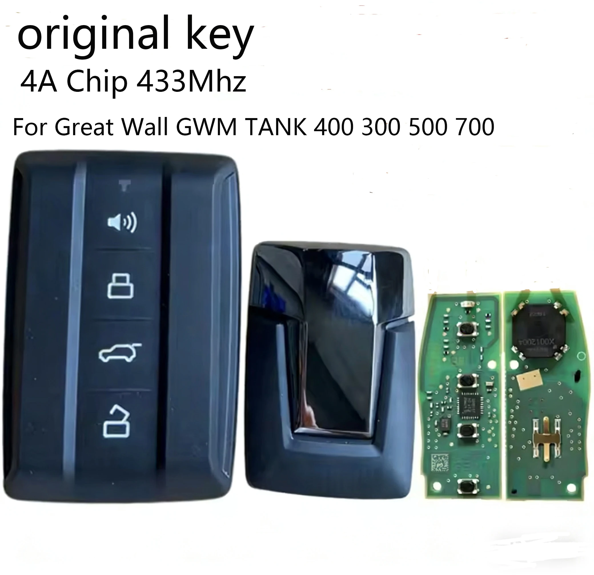 original Smart Car Key For Great Wall GWM TANK 400 300 500 700 4A Chip 433Mhz 4 Buttons Original KEY Shell 2021 - 2025
original Smart Car Key For Great Wall GWM TANK 400 300 500 700 4A Chip 433Mhz 4 Buttons Original KEY Shell 2021 - 2025