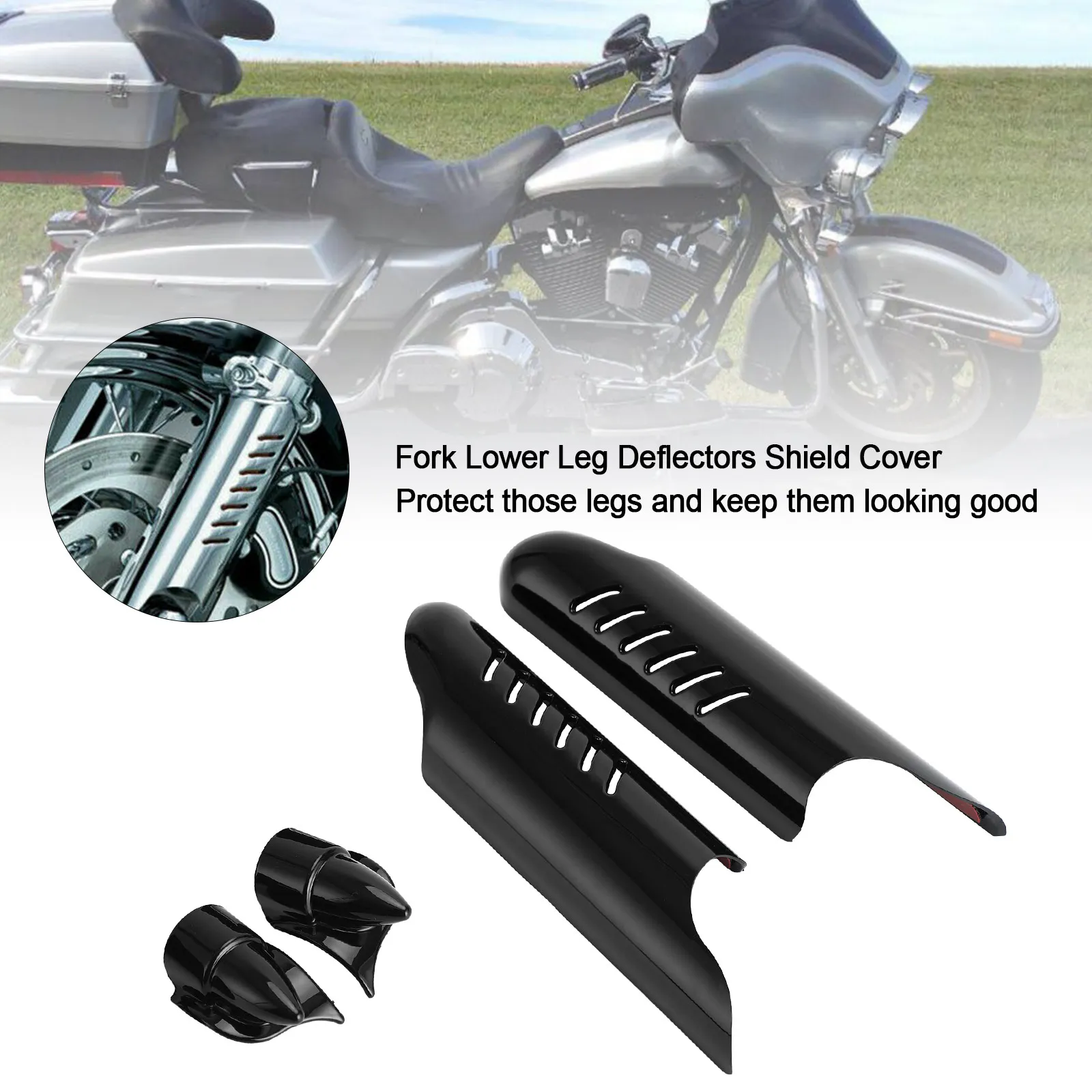 Topteng Fork Lower Leg Deflectors Shield Cover For Touring Electra Glide FLHT 2000-2013
Topteng Fork Lower Leg Deflectors Shield Cover For Touring Electra Glide FLHT 2000-2013