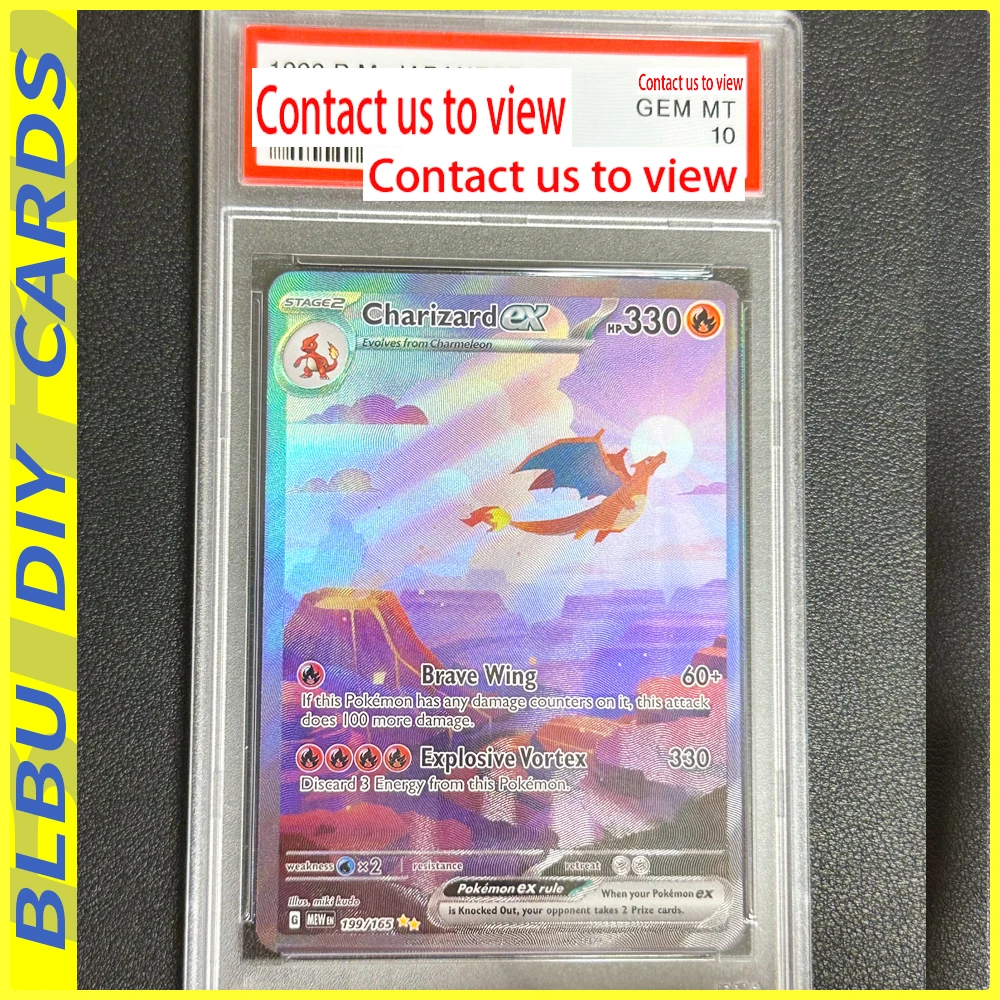 BLBU PTCG Pocket Card Evolution Charizard EX English Cards Relief Texture Anime DIY Collection Crystal Rating Card GEM MT10
BLBU PTCG Pocket Card Evolution Charizard EX English Cards Relief Texture Anime DIY Collection Crystal Rating Card GEM MT10