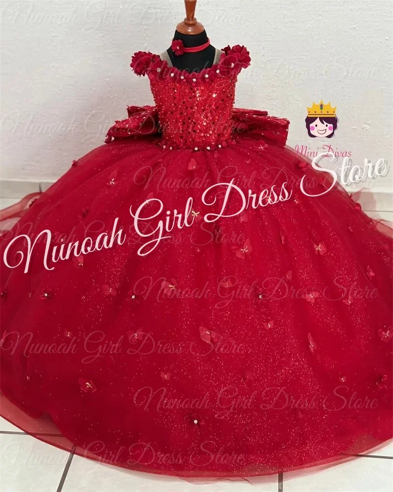 Red Flower Girl Dresses for Wedding With Bow Butterflies Appliques Girl Kids Birthday Ball Gown First Holy Communion Gowns
Red Flower Girl Dresses for Wedding With Bow Butterflies Appliques Girl Kids Birthday Ball Gown First Holy Communion Gowns
