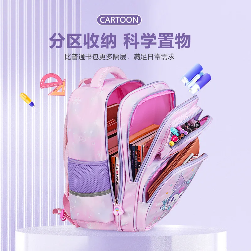 Sanrio KUROMI Cute Children's Schoolbag for Grades 1-3-6 Elementary School Backpack Waterproof Load Reducing Girl's Gift Toys
Sanrio KUROMI Cute Children's Schoolbag for Grades 1-3-6 Elementary School Backpack Waterproof Load Reducing Girl's Gift Toys