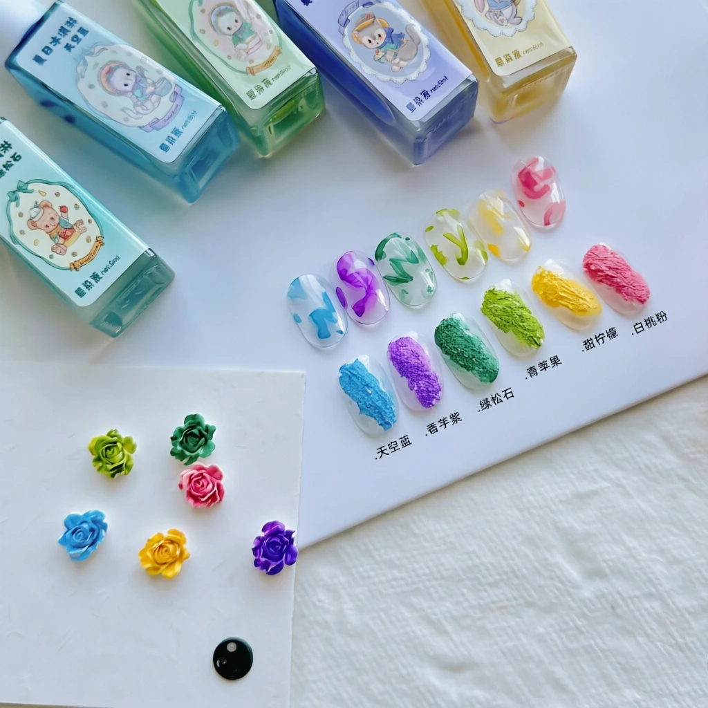 6Colors Summer Ice Cream Marbling Watercolor Ink Blooming Gel Gradient Nail Polish Dopamine Nail Art Manicure Nail Gel Varnishes
6Colors Summer Ice Cream Marbling Watercolor Ink Blooming Gel Gradient Nail Polish Dopamine Nail Art Manicure Nail Gel Varnishes
