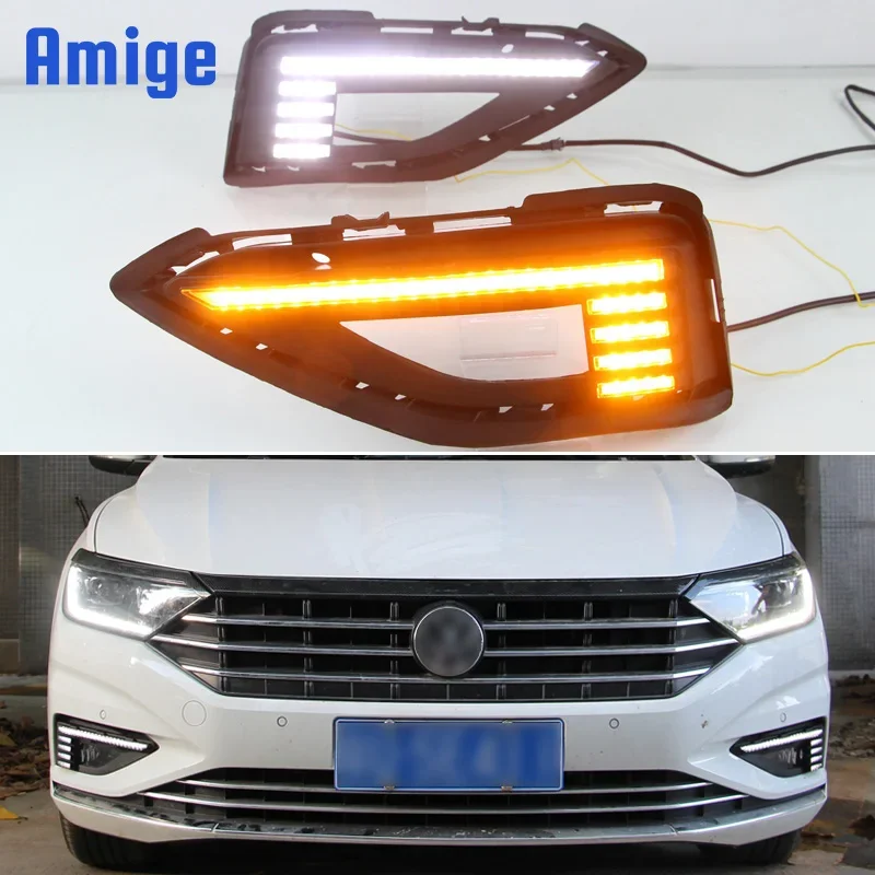 Car LED Daylihgts DRL For Volkswagen VW Jetta Sagitar 2019 2020 Yellow Turn Signal Daytime Running Lights Day Driving Headlamp
Car LED Daylihgts DRL For Volkswagen VW Jetta Sagitar 2019 2020 Yellow Turn Signal Daytime Running Lights Day Driving Headlamp