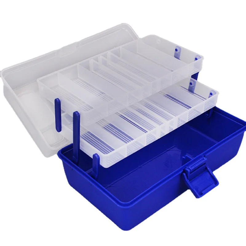 Lure fishing gear box, multi-functional hand-held folding fishing toolbox, portable, three-layer plastic multi-layer
Lure fishing gear box, multi-functional hand-held folding fishing toolbox, portable, three-layer plastic multi-layer
