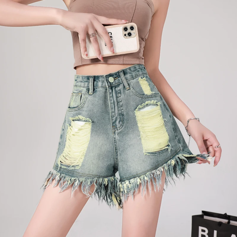 Streetwear Punk Style Boyfriend Ripped Jean Shorts Women Summer Autumn New Fashion Vintage Girls Denim Short Cheap Wholesale 
Streetwear Punk Style Boyfriend Ripped Jean Shorts Women Summer Autumn New Fashion Vintage Girls Denim Short Cheap Wholesale
