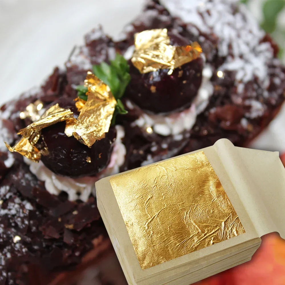 100PCS 24K Foil Gilding DIY Painting Real Gold Leaf Gold Foil Sheets for Food Cake Decoration Arts Crafts Paper Home Real Gold
100PCS 24K Foil Gilding DIY Painting Real Gold Leaf Gold Foil Sheets for Food Cake Decoration Arts Crafts Paper Home Real Gold