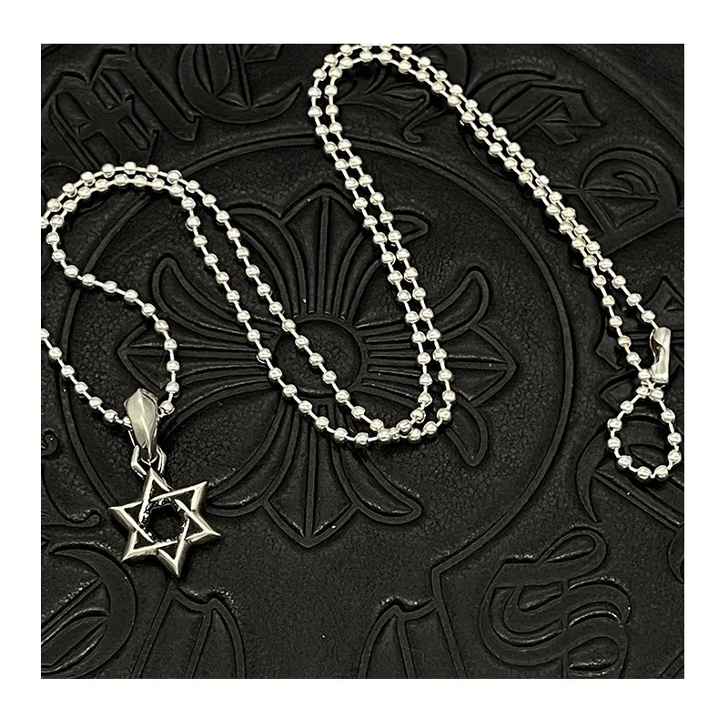 Punk Hip Hop Small Hexagram Necklace Thai Silver Old Sweater Chain Accessories High-end Autumn and Winter Accessories
Punk Hip Hop Small Hexagram Necklace Thai Silver Old Sweater Chain Accessories High-end Autumn and Winter Accessories