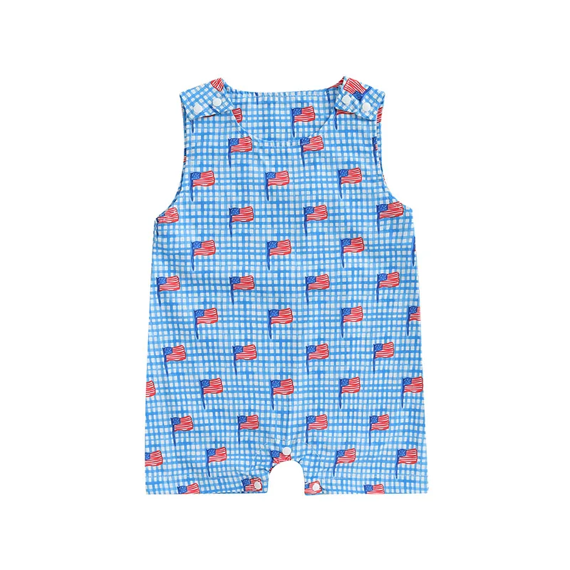 0-18M 4th of July Baby Clothes Newborn Girl Boy Smocked Bubble Romper Flag Plaid Overalls Infant First 4th of July Outfit
0-18M 4th of July Baby Clothes Newborn Girl Boy Smocked Bubble Romper Flag Plaid Overalls Infant First 4th of July Outfit