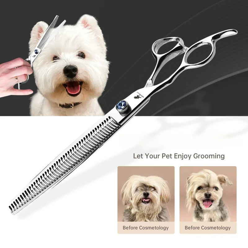 8 inch For Pet Dog Grooming Thinner Thinning Rate 35% High Quality Stainless Steel Thinning Scissors Pet Grooming Shears
8 inch For Pet Dog Grooming Thinner Thinning Rate 35% High Quality Stainless Steel Thinning Scissors Pet Grooming Shears