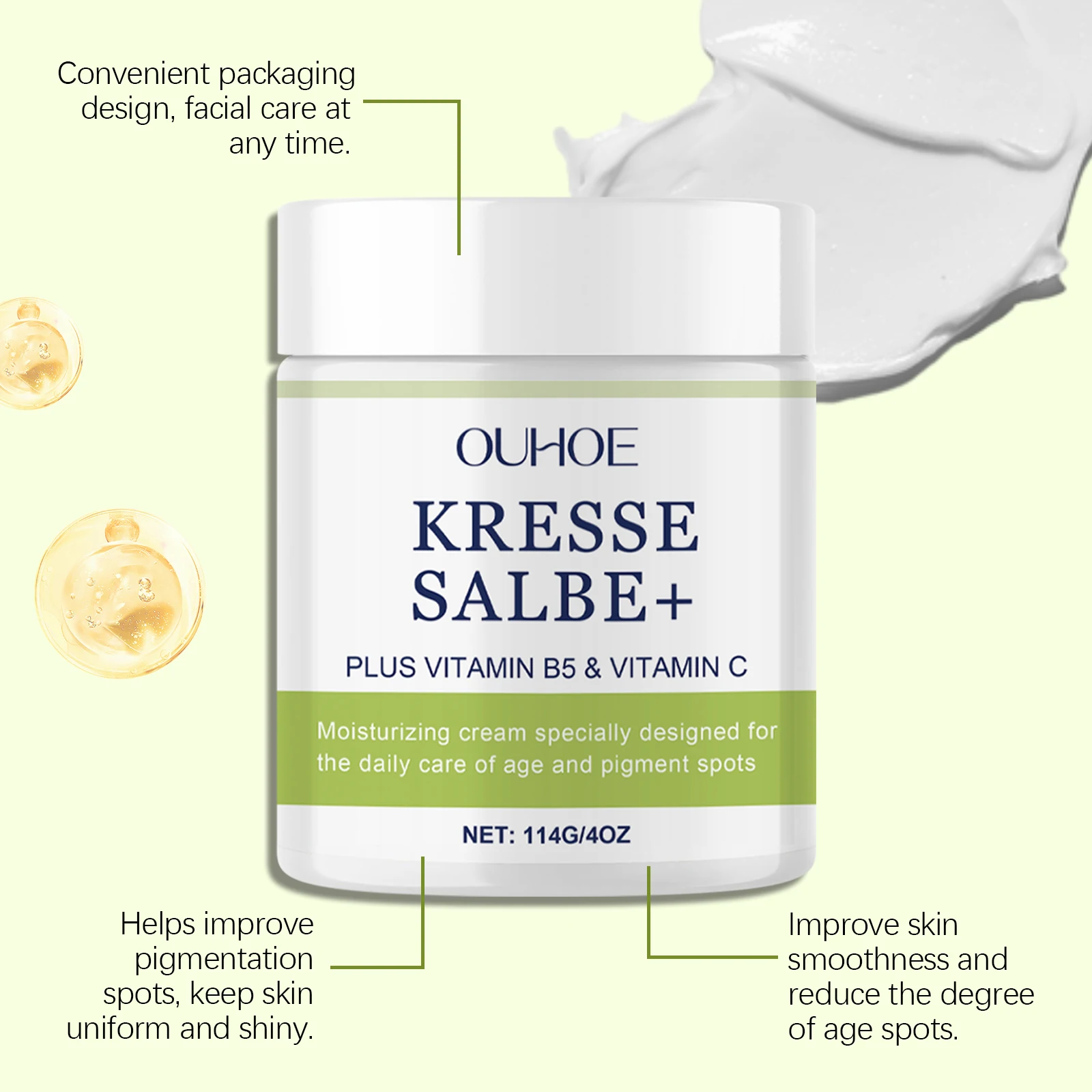 OUHOE Kresse Salbe — ровный тон кожи, уменьшение пятен, против морщин, глубокое увлажнение, все типы кожи, ежедневное использование
OUHOE Kresse Salbe — ровный тон кожи, уменьшение пятен, против морщин, глубокое увлажнение, все типы кожи, ежедневное использование