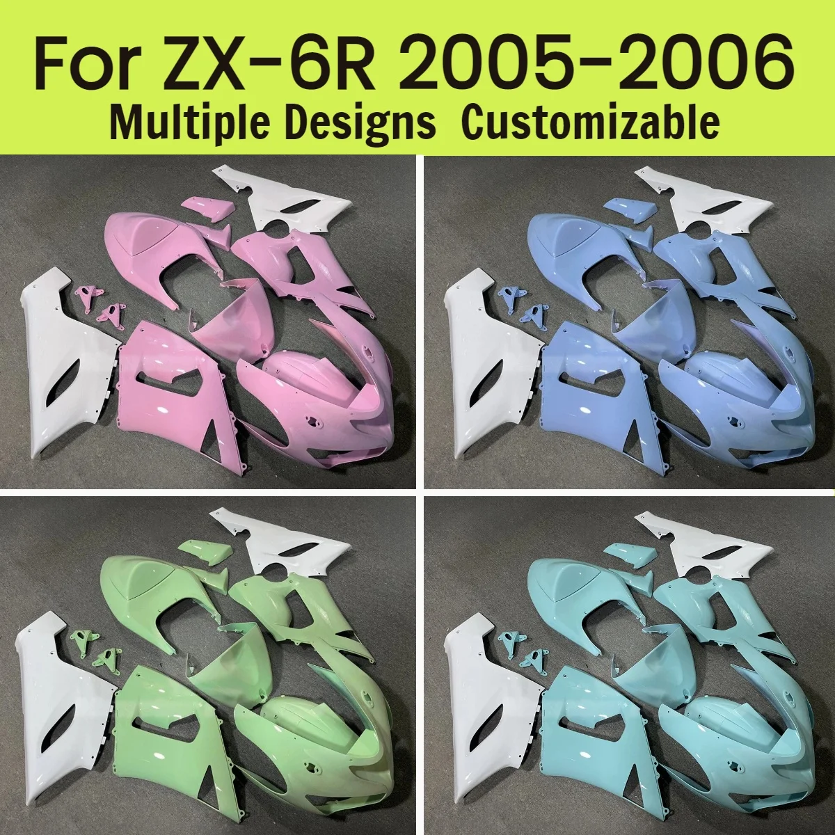 For Kawasaki ZX-6R 2005 2006 Fairings Motorcycle ZX6R 05 06 Aftermarket Body Parts Full Set Fairing Kit
For Kawasaki ZX-6R 2005 2006 Fairings Motorcycle ZX6R 05 06 Aftermarket Body Parts Full Set Fairing Kit