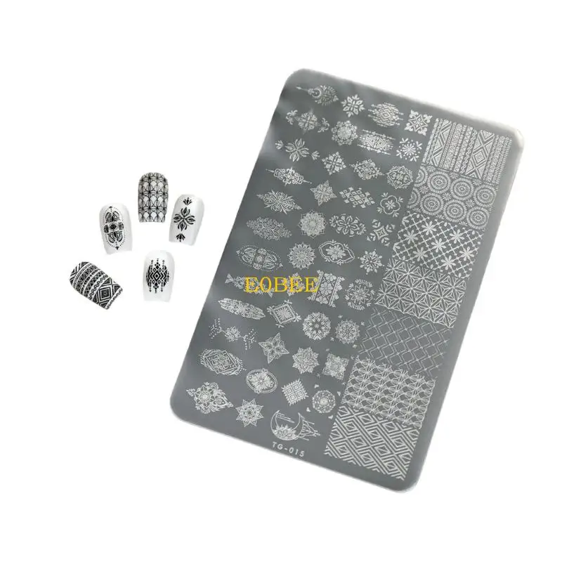 E0BE Многоразовая пластина для дизайна ногтей, полосатый клетчатый узор, инструмент для штамповки из нержавеющей стали
E0BE Многоразовая пластина для дизайна ногтей, полосатый клетчатый узор, инструмент для штамповки из нержавеющей стали