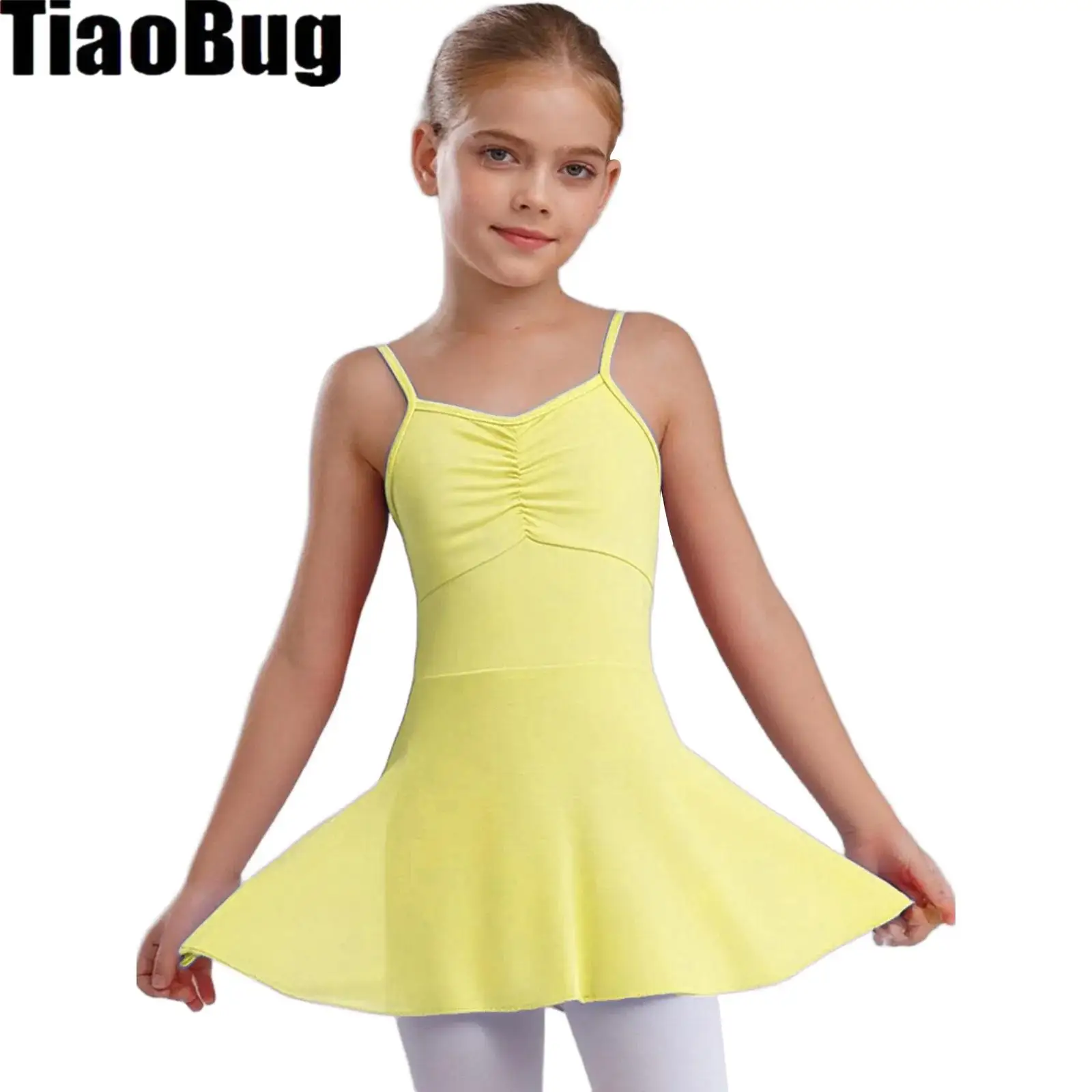 Kids Girls Ballet Dresses Front Ruched Sleeveless Backless Tulle Dance Dress for Warm-Up Practice Performance
Kids Girls Ballet Dresses Front Ruched Sleeveless Backless Tulle Dance Dress for Warm-Up Practice Performance
