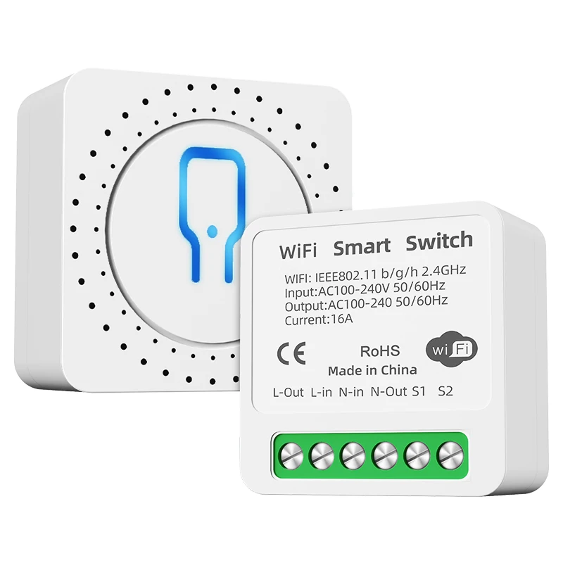 Ewelink WiFi 16A AC Умный беспроводной переключатель света Мини 2-полосный модуль Вкл. Выкл. Таймер Настенная розетка Выключатель Работа с Google Home Alexa
Ewelink WiFi 16A AC Умный беспроводной переключатель света Мини 2-полосный модуль Вкл. Выкл. Таймер Настенная розетка Выключатель Работа с Google Home Alexa