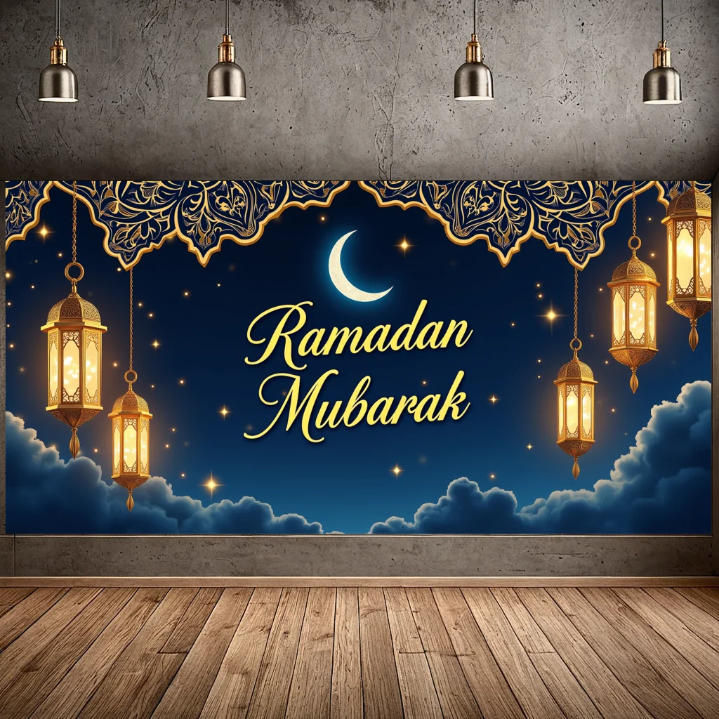 Ramadan Mubarak Backdrop Banner Lantern Glittery Moon Ramadan Eid Decorations Celebration Party Photography Background Props
Ramadan Mubarak Backdrop Banner Lantern Glittery Moon Ramadan Eid Decorations Celebration Party Photography Background Props