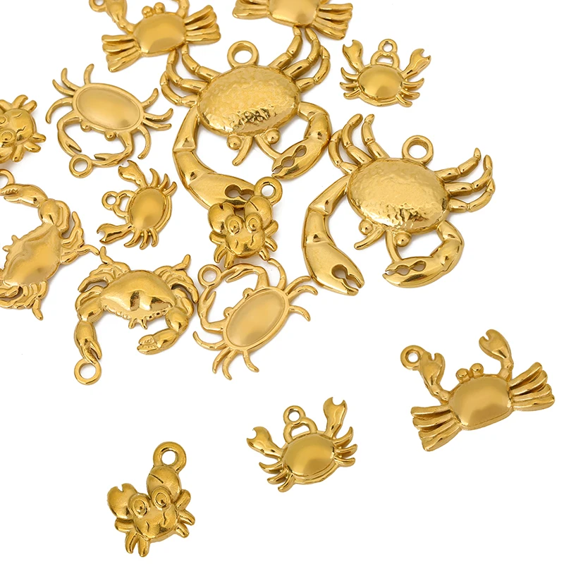 3pcs PVD Stainless Steel Cute Ocean Small Crab Charms for Jewelry Making DIY Bracelet Necklace Sea Pendant Accessories Supplies
3pcs PVD Stainless Steel Cute Ocean Small Crab Charms for Jewelry Making DIY Bracelet Necklace Sea Pendant Accessories Supplies