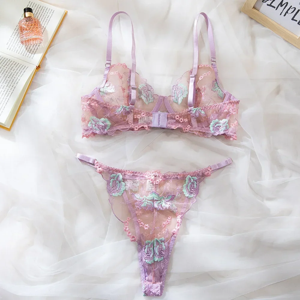 Women Sweet Transparent Bra Set Sexy Lace Single Layer Thin Embroidery Lingerie Soft Steel Ring Gathering Perspective Underwear
Women Sweet Transparent Bra Set Sexy Lace Single Layer Thin Embroidery Lingerie Soft Steel Ring Gathering Perspective Underwear