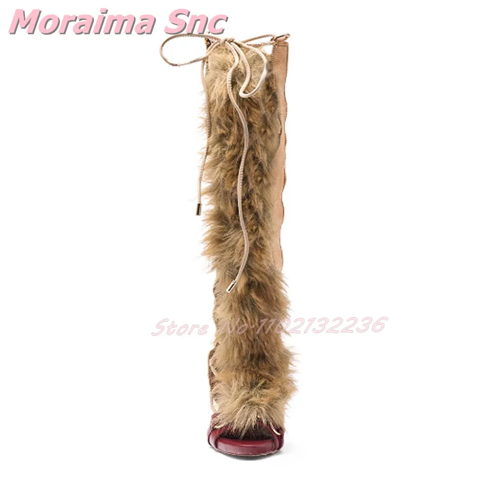 Cross Strap Sexy Hollow Patchwork Sandals Boots Round Open Toe Fur Back Zipper Stiletto High Heel Fashion Women Long Boot Summer
Cross Strap Sexy Hollow Patchwork Sandals Boots Round Open Toe Fur Back Zipper Stiletto High Heel Fashion Women Long Boot Summer