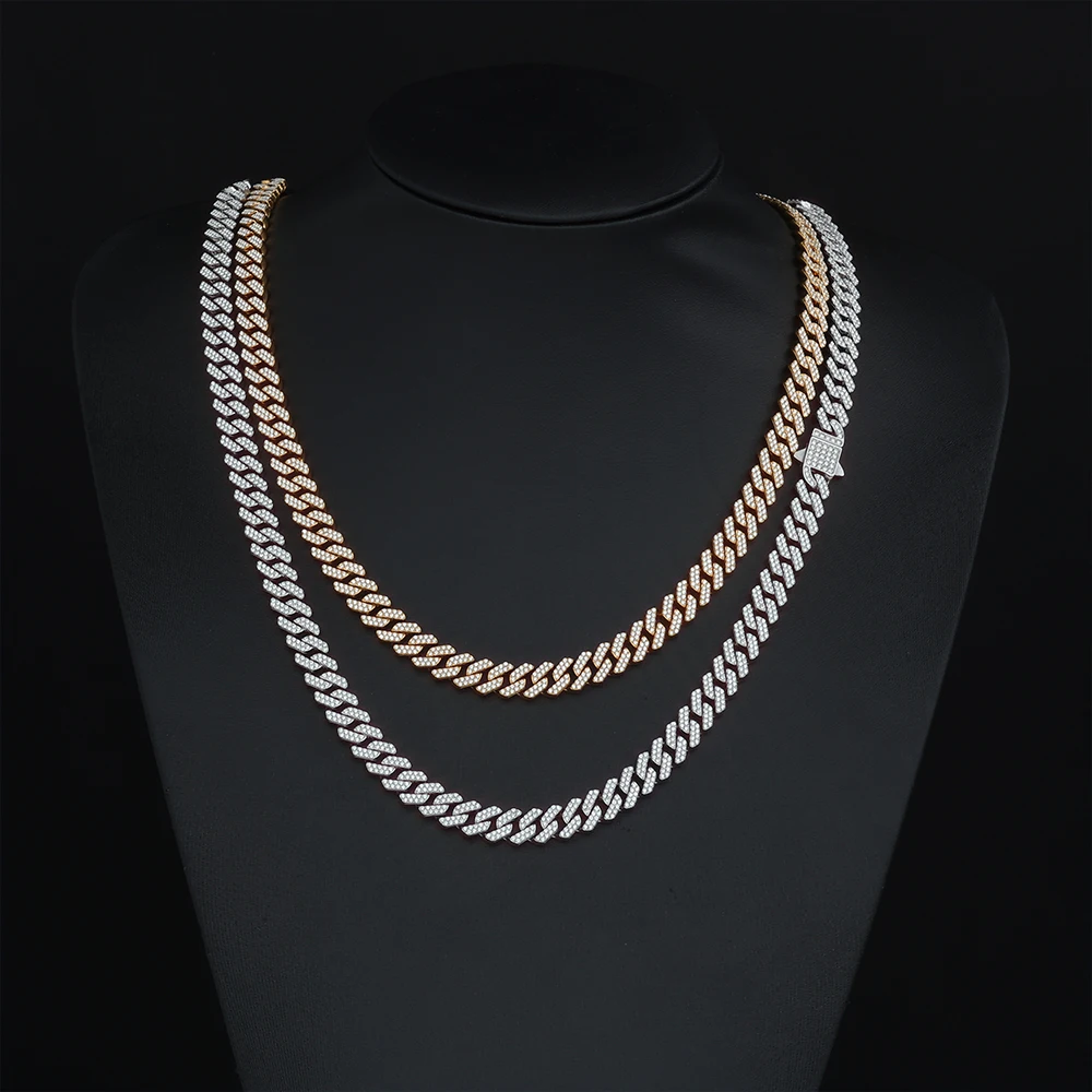 ESKEEM Double Row Micro Pave Cubic Zirconia Stainless Steel Cuban Link Chain Necklace 18K Gold Plated Hip Hop Jewelry for Men
ESKEEM Double Row Micro Pave Cubic Zirconia Stainless Steel Cuban Link Chain Necklace 18K Gold Plated Hip Hop Jewelry for Men