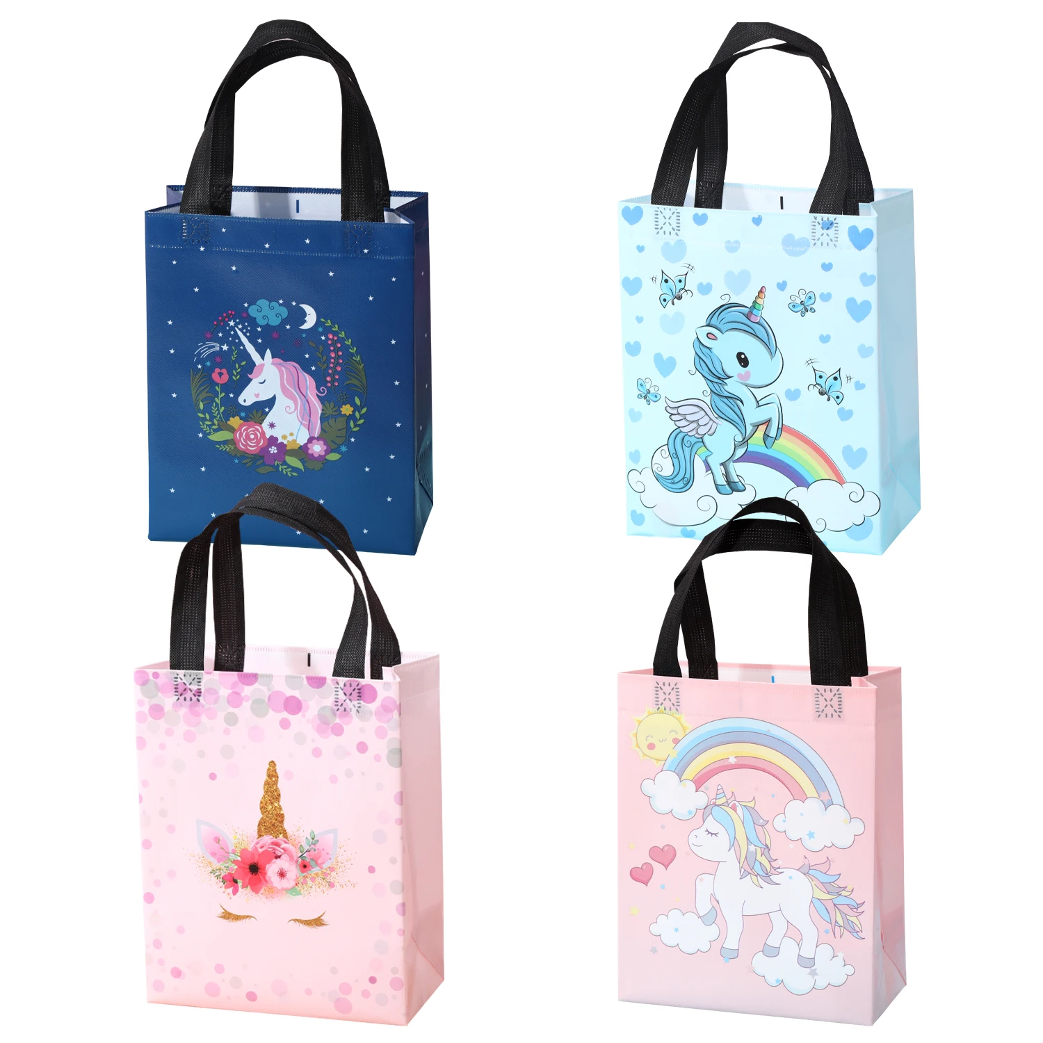 12 cartoon unicorn non-woven gift bags, medium size suitable for birthday parties, celebrations, and Children's Day gift bags.
12 cartoon unicorn non-woven gift bags, medium size suitable for birthday parties, celebrations, and Children's Day gift bags.