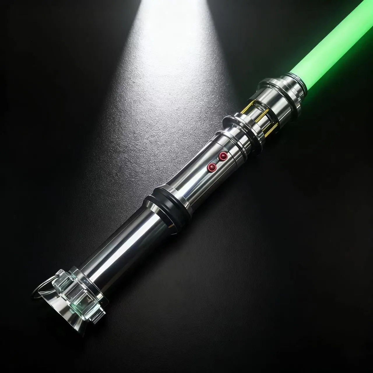 Kai te Jin Lightsaber Proffie2.2 is sensitive to the touch, smooth swinging, metallic texture, double-edged duel, RGB pixels,
Kai te Jin Lightsaber Proffie2.2 is sensitive to the touch, smooth swinging, metallic texture, double-edged duel, RGB pixels,