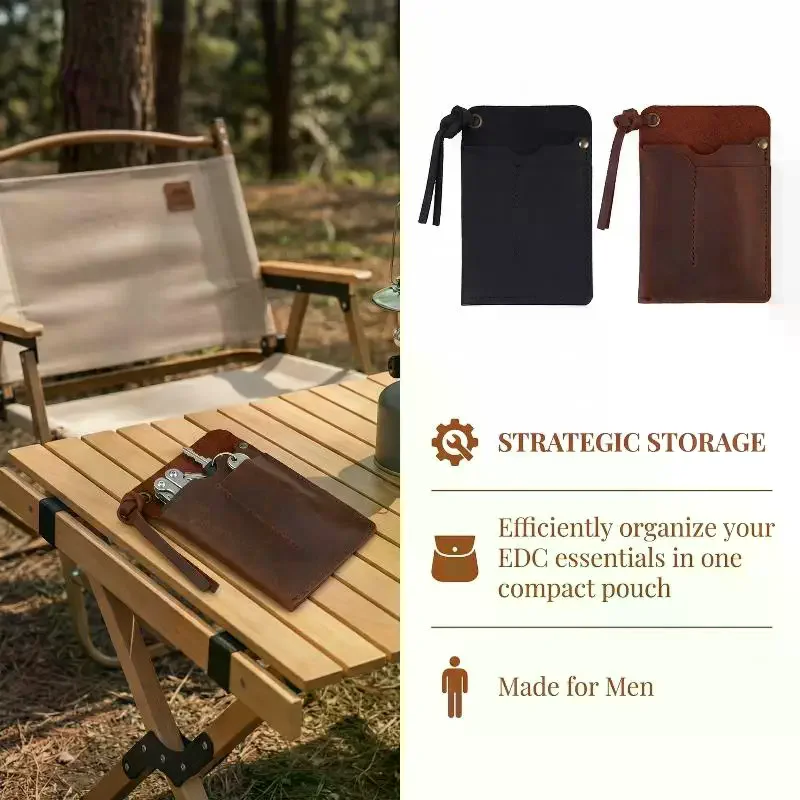 Handmade Genuine Leather EDC Tool Multifunctional Organizer Sheath with Belt Clip for Outdoor Work Carry
Handmade Genuine Leather EDC Tool Multifunctional Organizer Sheath with Belt Clip for Outdoor Work Carry