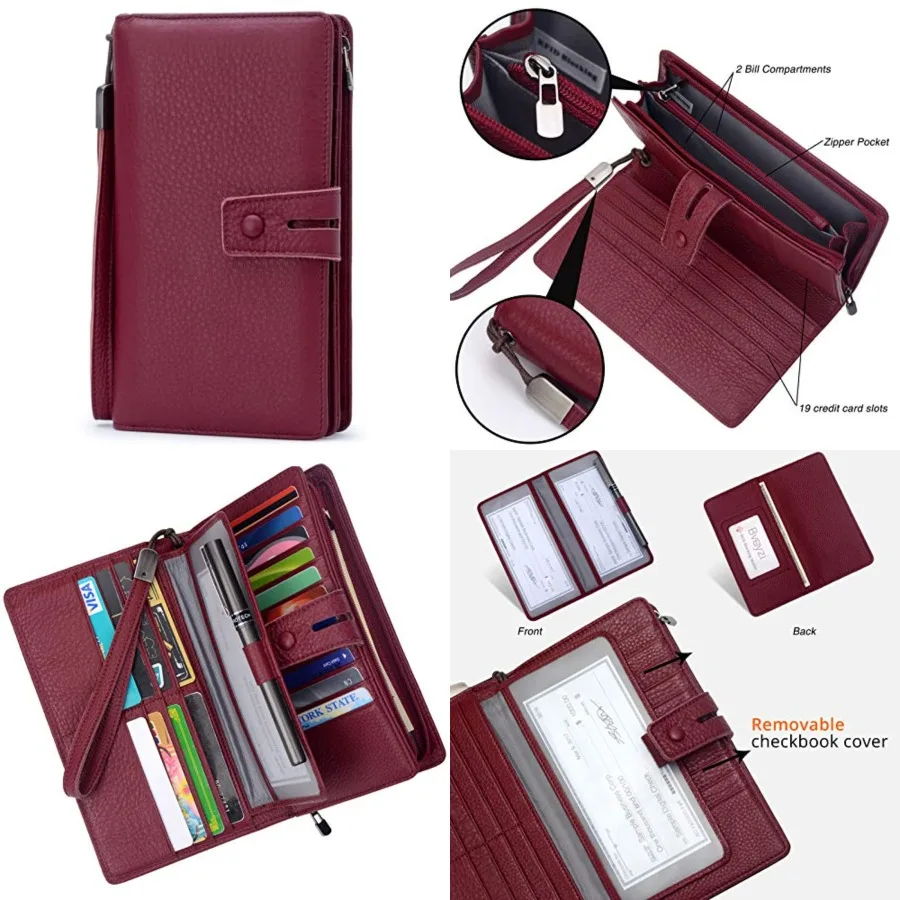 Women's Big Fat Rfid Leather Wristlet Wallet Organizer Large Phone Checkbook Holder with Zipper Pocket
Women's Big Fat Rfid Leather Wristlet Wallet Organizer Large Phone Checkbook Holder with Zipper Pocket