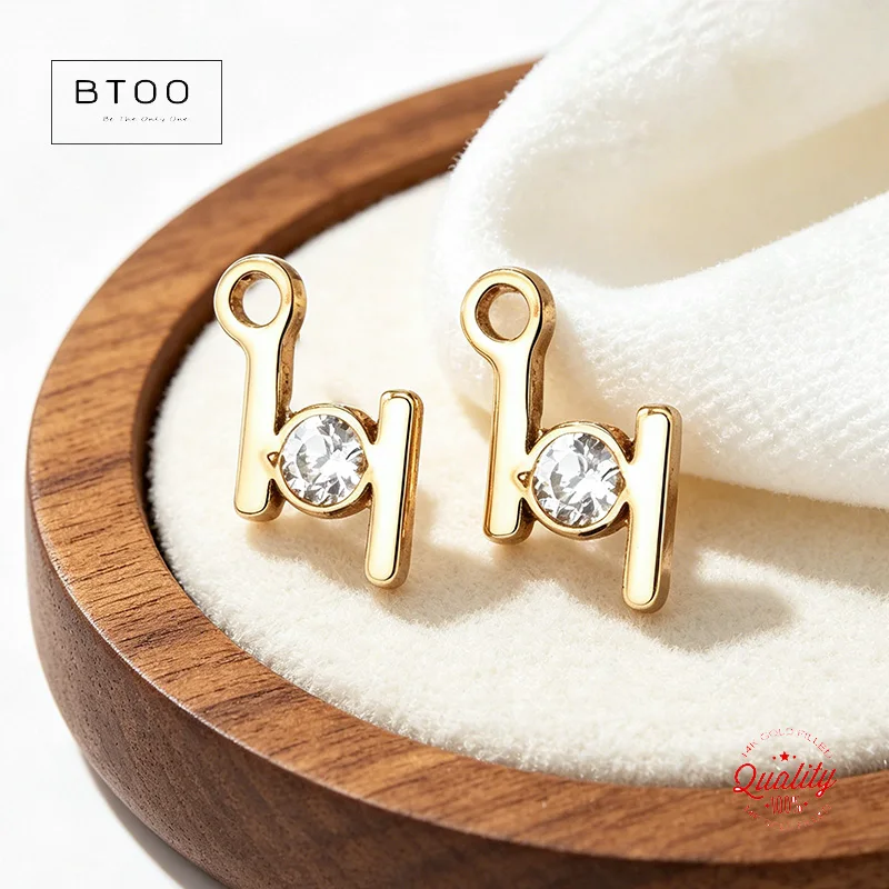 H-Shape Charm with Zircon Single Hole Connector Pendant 14K Gold Filled for DIY Necklace Jewelry Tarnish Resistant Jewelry Findi
H-Shape Charm with Zircon Single Hole Connector Pendant 14K Gold Filled for DIY Necklace Jewelry Tarnish Resistant Jewelry Findi