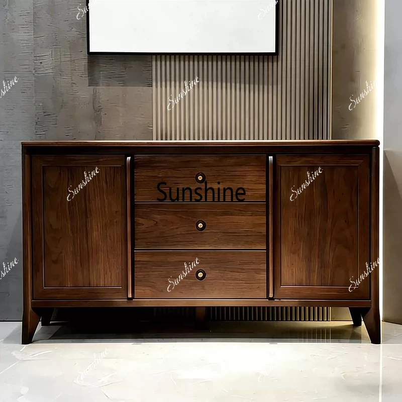 New Chinese-style solid wood dining side cabinet simple living room porch cabinet wall locker
New Chinese-style solid wood dining side cabinet simple living room porch cabinet wall locker