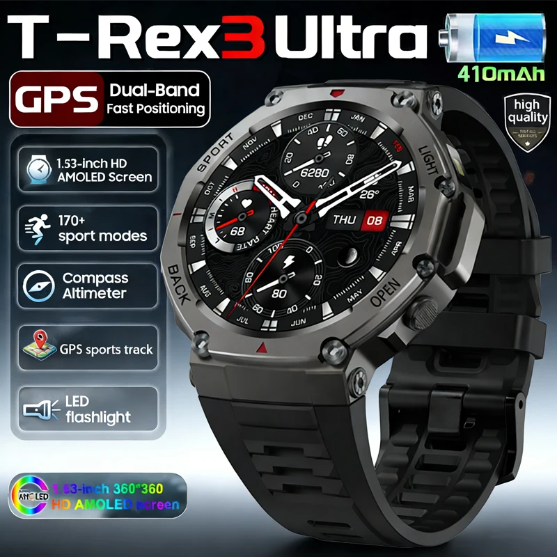Новые мужские военные GPS-карты Смарт-часы Мужские T-Rex3 Компас 4 ГБ Памяти Длительный режим ожидания Водонепроницаемые HD Bluetooth-вызовы Смарт-часы Мужчины + Коробка
Новые мужские военные GPS-карты Смарт-часы Мужские T-Rex3 Компас 4 ГБ Памяти Длительный режим ожидания Водонепроницаемые HD Bluetooth-вызовы Смарт-часы Мужчины + Коробка