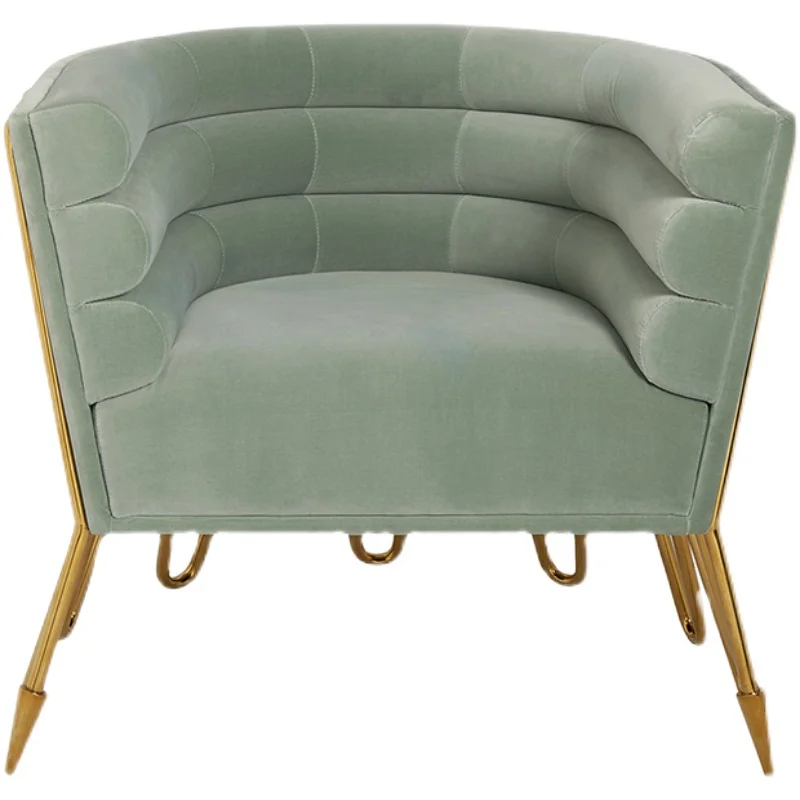 American Light Luxury Backrest Sofa Chair Fabric Stainless Steel Lounge Chair for Hotel Model Room
American Light Luxury Backrest Sofa Chair Fabric Stainless Steel Lounge Chair for Hotel Model Room