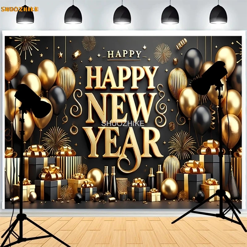 Black Gold Christmas Day Wreath Photography Backdrop Candies Living Room Family Party New Year Holidays Background KE-01
Black Gold Christmas Day Wreath Photography Backdrop Candies Living Room Family Party New Year Holidays Background KE-01