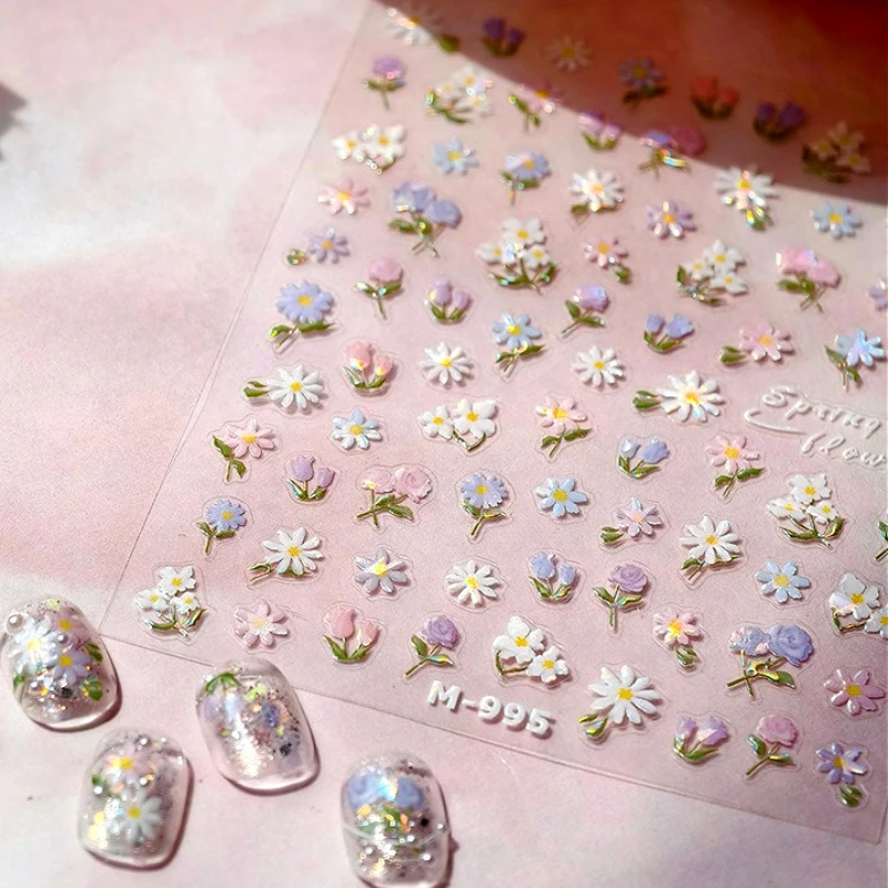 Colored Daisy Rose Flower Tulip Wildflower Mini Blossom Charming Green Leaves Chic Nail Art Decorations Sticker Manicure Decals
Colored Daisy Rose Flower Tulip Wildflower Mini Blossom Charming Green Leaves Chic Nail Art Decorations Sticker Manicure Decals