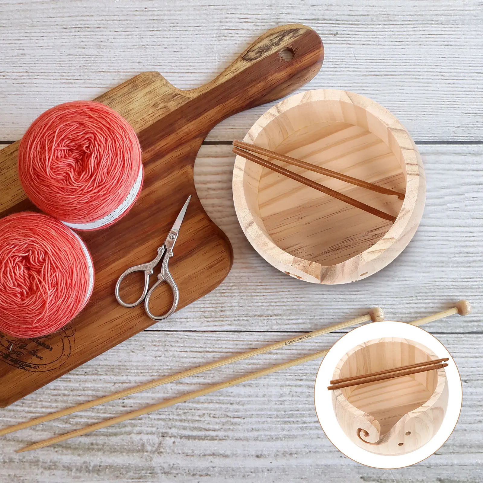 1Set Yarn Bowl Creative Design for Knitting Crochet Hook Organizer Wool Storage Multifuntional Crafts Holder Smooth Polished
1Set Yarn Bowl Creative Design for Knitting Crochet Hook Organizer Wool Storage Multifuntional Crafts Holder Smooth Polished