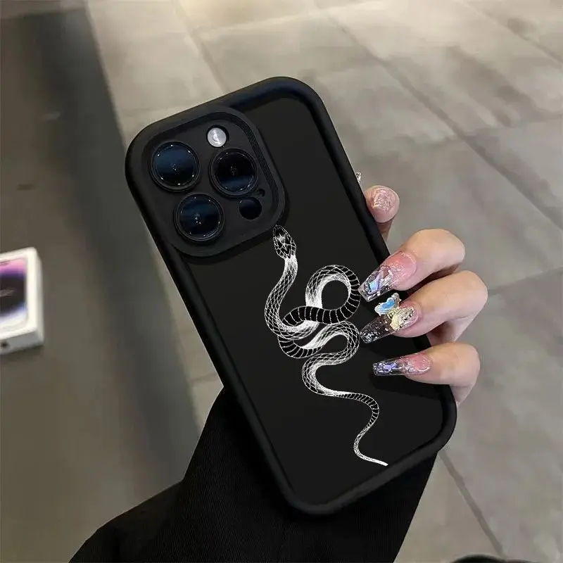 Creative snake pattern phone case for iPhone 16 15 14 13 12 11 Pro/ Max/Plus shock-proof rear cover anti-fingerprint
Creative snake pattern phone case for iPhone 16 15 14 13 12 11 Pro/ Max/Plus shock-proof rear cover anti-fingerprint