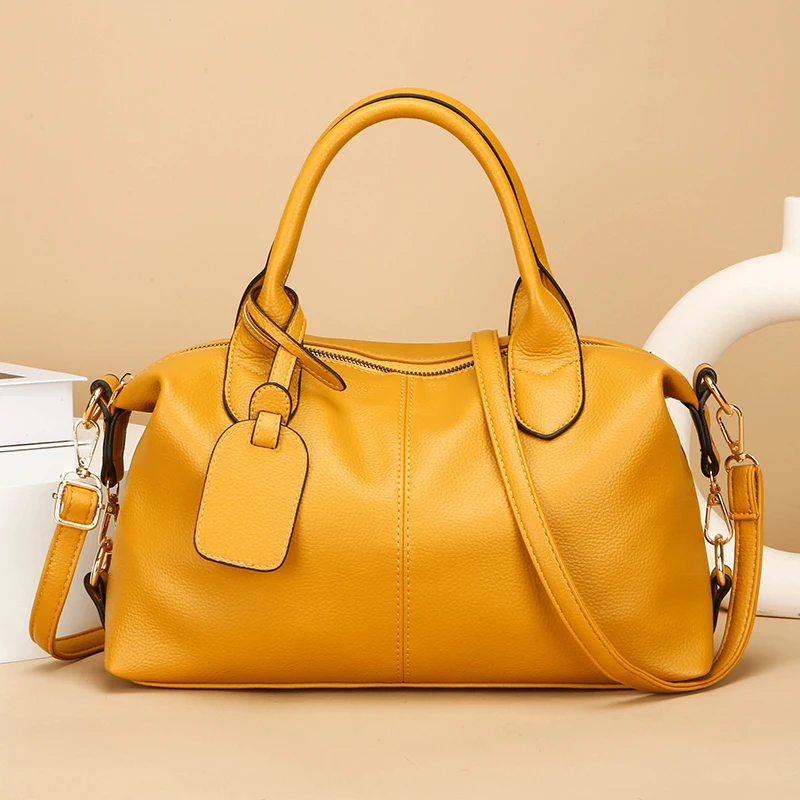 Genuine Brand Soft Leather Shoulder Bag For Women Casual Tote Bag Female Solid Color Purse Simple Design Handbag Commuting Sac
Genuine Brand Soft Leather Shoulder Bag For Women Casual Tote Bag Female Solid Color Purse Simple Design Handbag Commuting Sac