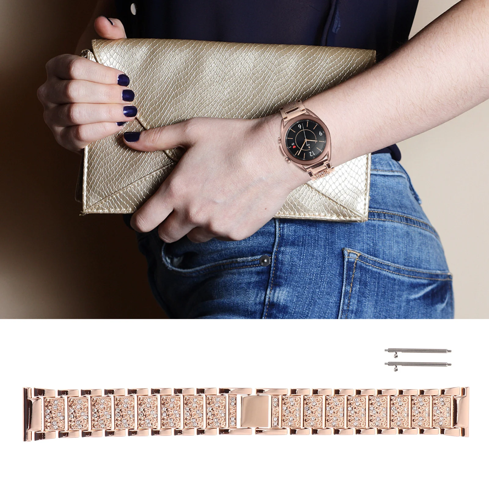 1Pcs Elegant Rhinestone Replacement Strap Fine Craftsmanship Eye-Catching Design for Watch3 Beautiful Secure Comfortable
1Pcs Elegant Rhinestone Replacement Strap Fine Craftsmanship Eye-Catching Design for Watch3 Beautiful Secure Comfortable