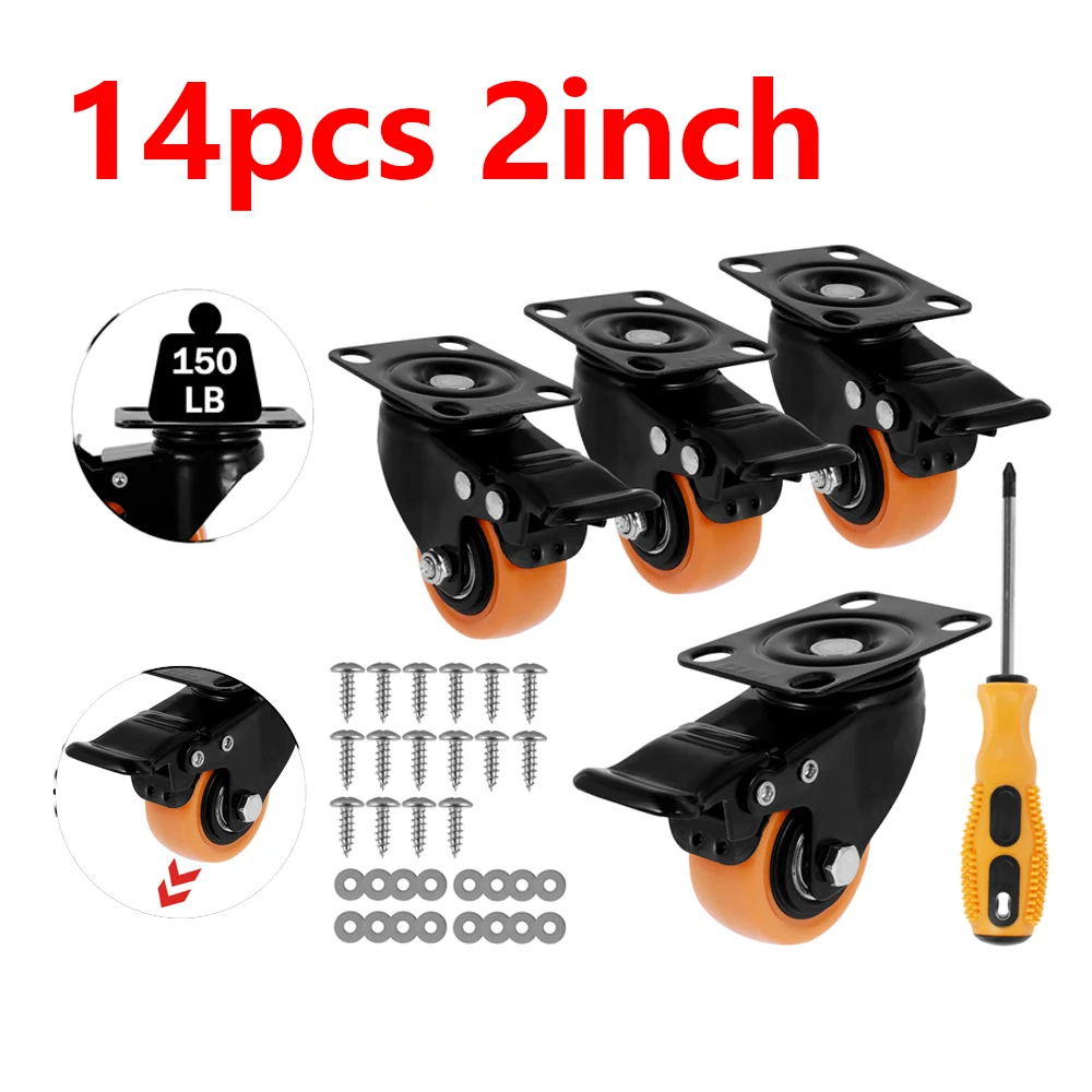 2inch Furniture Caster Soft Rubber Universal Wheel Furniture Castors Heavy Duty Casters Stable Swivel Plate Casters L-Shaped
2inch Furniture Caster Soft Rubber Universal Wheel Furniture Castors Heavy Duty Casters Stable Swivel Plate Casters L-Shaped