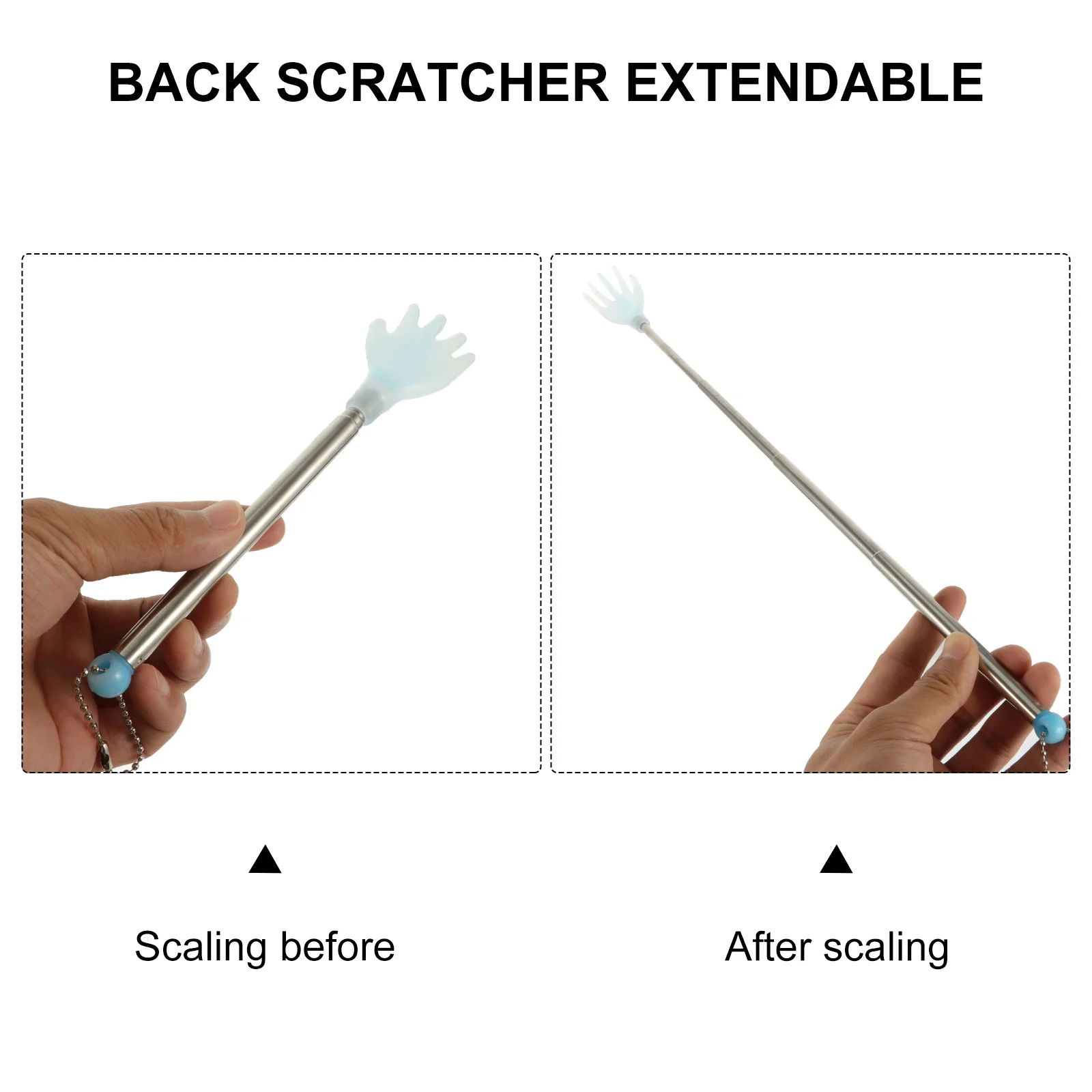 6pcs Extendable Back Scratcher Premium Stainless Steel Plastic Telescoping Itch Relief Tool For Back Massager Multi-Functional
6pcs Extendable Back Scratcher Premium Stainless Steel Plastic Telescoping Itch Relief Tool For Back Massager Multi-Functional