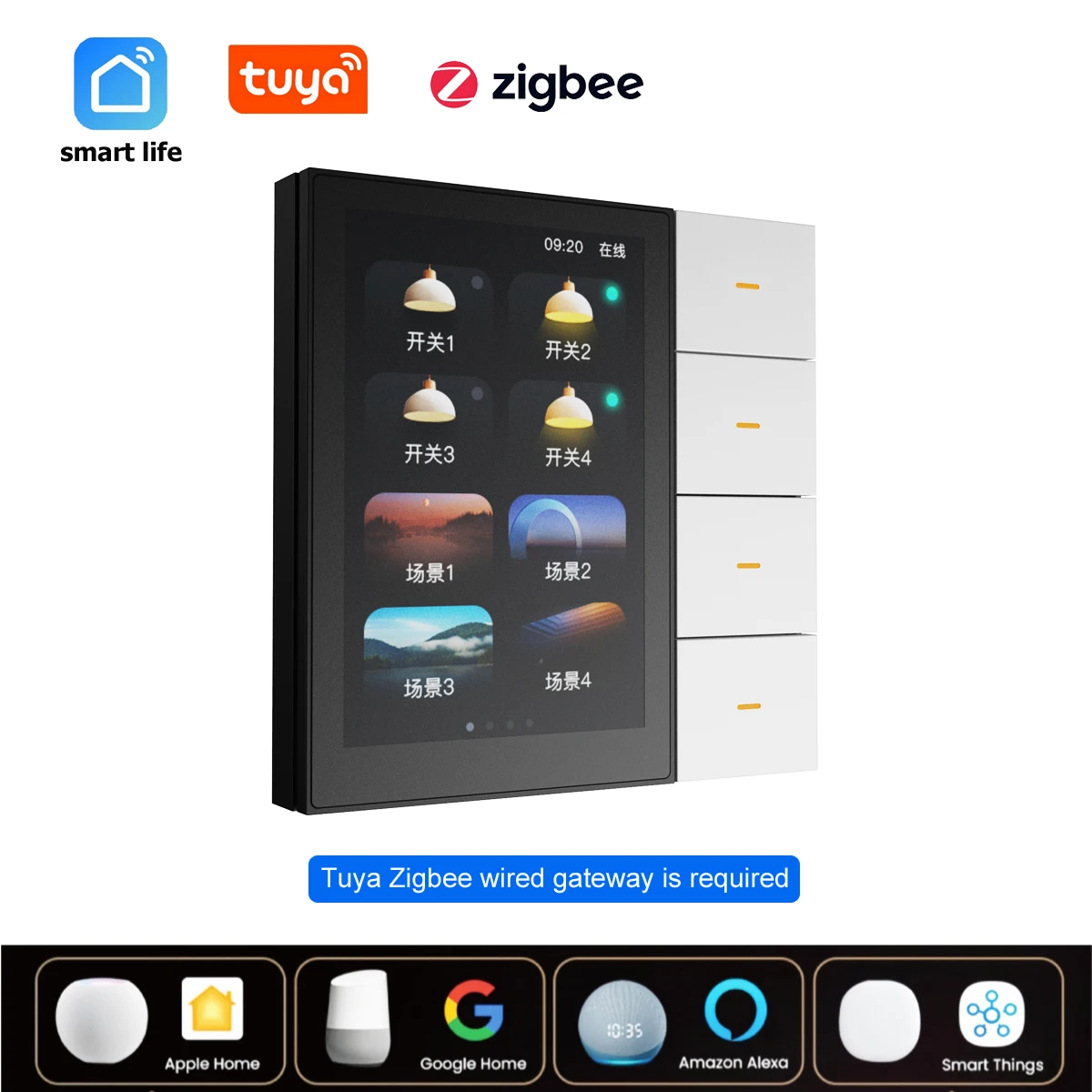 Умный сенсорный экран Tuya Zigbee, 3,5-дюймовая центральная панель управления, приложение Smart Life, пульт дистанционного управления, переключатель сцен для дома, интеллектуальный F3
Умный сенсорный экран Tuya Zigbee, 3,5-дюймовая центральная панель управления, приложение Smart Life, пульт дистанционного управления, переключатель сцен для дома, интеллектуальный F3