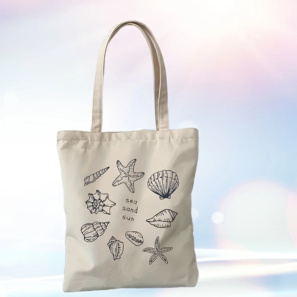 Women S Stylish Beach Sand Print Canvas Tote Bag Spacious and Trendy Multi Functional and Reusable Casual Bags Female Gifts
Women S Stylish Beach Sand Print Canvas Tote Bag Spacious and Trendy Multi Functional and Reusable Casual Bags Female Gifts