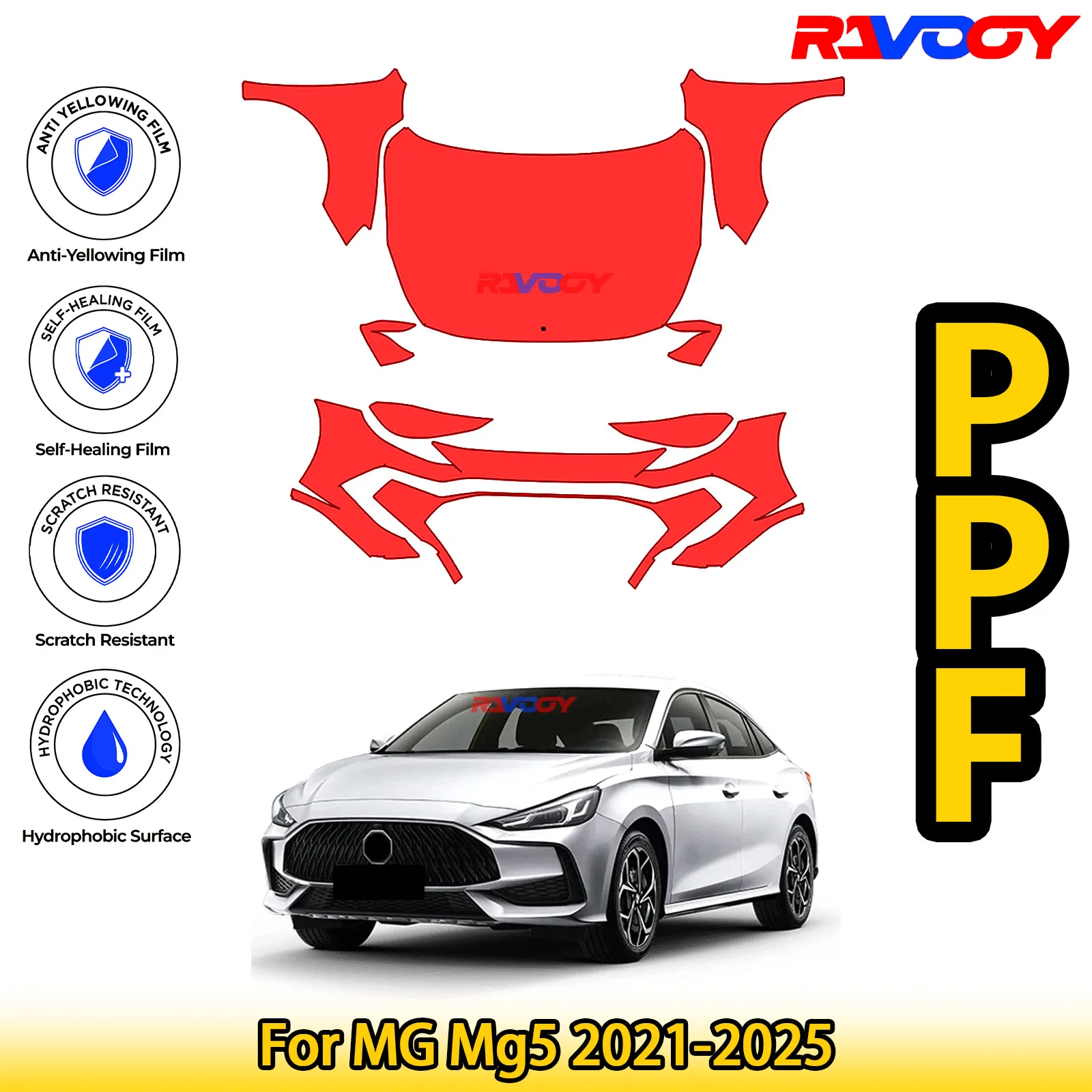 For MG Mg5 2021-2025 Glossy Matte Black Precut front PPF Kit Paint Protection Film
For MG Mg5 2021-2025 Glossy Matte Black Precut front PPF Kit Paint Protection Film