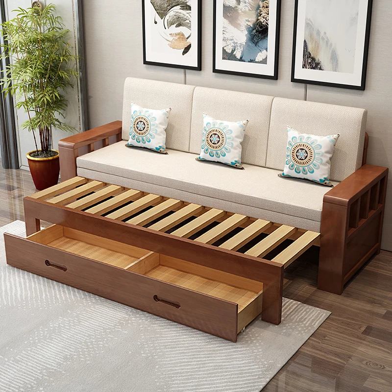 Solid wood sofa bed folding dual-purpose multi-functional tatami living room single double small apartment pull-out retractable
Solid wood sofa bed folding dual-purpose multi-functional tatami living room single double small apartment pull-out retractable