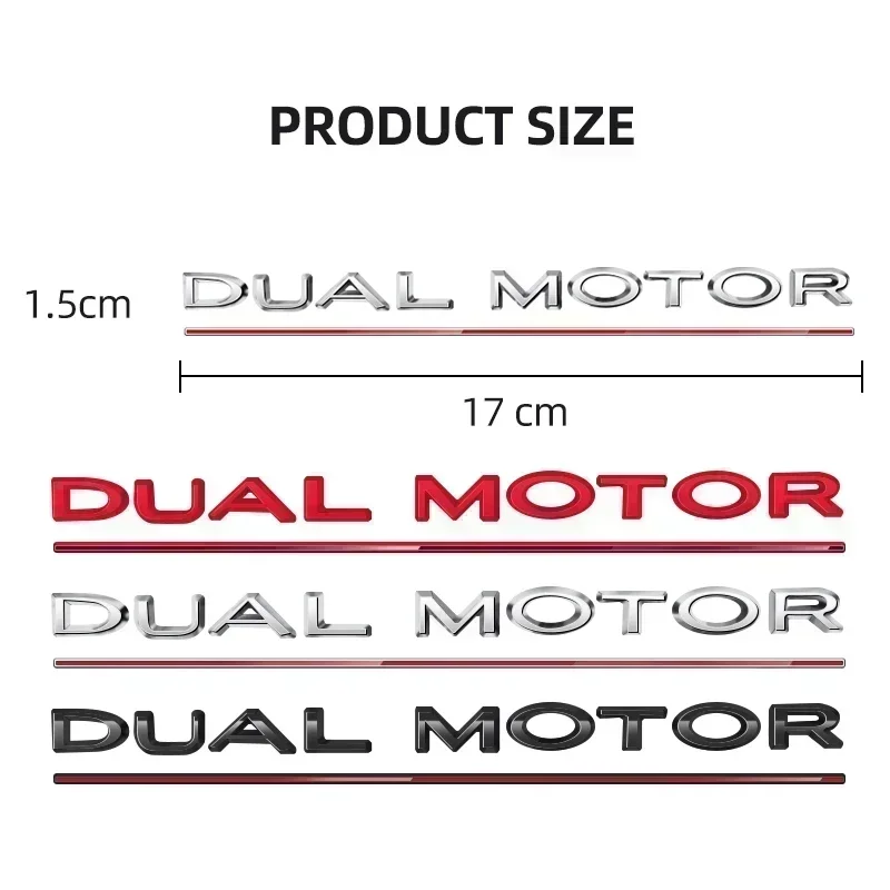 1pcs 3D Car Sticker DUAL MOTOR Letters Logo Trunk Emblem Refitting Accessories Teslamance Fender Badge Auto Decoration
1pcs 3D Car Sticker DUAL MOTOR Letters Logo Trunk Emblem Refitting Accessories Teslamance Fender Badge Auto Decoration