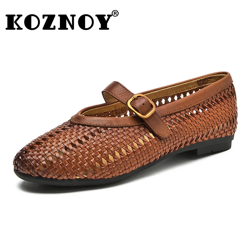 Koznoy, 1,5 см, 2025 г., летние лоферы из коровьей кожи на плоской подошве, резиновые полые женские сандалии без шнуровки с круглым носком и пряжкой, обувь на плоской подошве 
Koznoy, 1,5 см, 2025 г., летние лоферы из коровьей кожи на плоской подошве, резиновые полые женские сандалии без шнуровки с круглым носком и пряжкой, обувь на плоской подошве