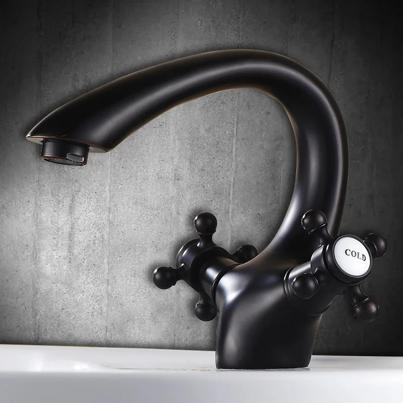 Black Basin Faucet Black Bronze Hot Cold Faucet Under Table Basin Swivel Faucet Retro Bathroom Faucet
Black Basin Faucet Black Bronze Hot Cold Faucet Under Table Basin Swivel Faucet Retro Bathroom Faucet
