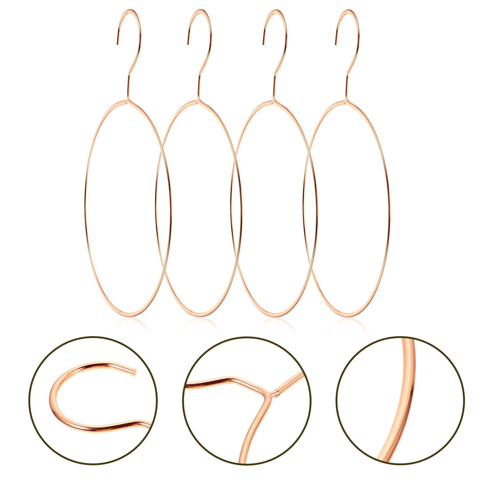 4 Pcs Tie Hanger for Closet Round Clothing Hangers Scarf Hook Organizer Rose Gold
4 Pcs Tie Hanger for Closet Round Clothing Hangers Scarf Hook Organizer Rose Gold