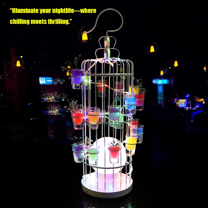 Bar KTV bird cage LED luminous cup holder for nightclub atmosphere special cocktail bullet cup advanced special rack
Bar KTV bird cage LED luminous cup holder for nightclub atmosphere special cocktail bullet cup advanced special rack